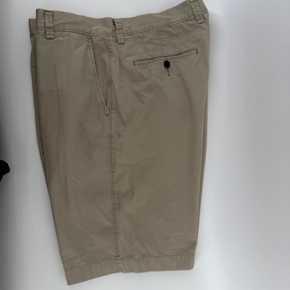 J.Crew Men Khaki Chino Shorts 100% Cotton Tan Size 35W Regular Fit Casual Summer
